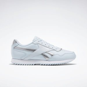 Reebok Royal Glide Ripple Turnschuhe Damen - Blau/Silber Metal/Weiß - DE 307-QDM